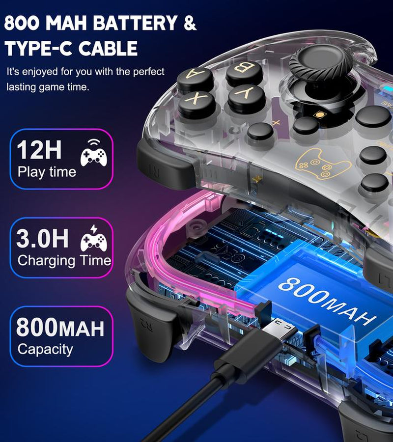 Wireless Switch Pro Controllers with RGB Light