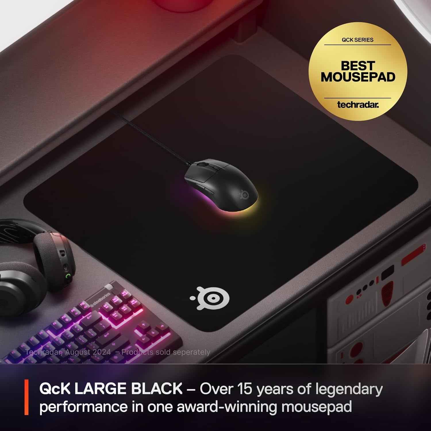 Qck Gaming Mouse Pad - Large Cloth - Optimized for Gaming Sensors