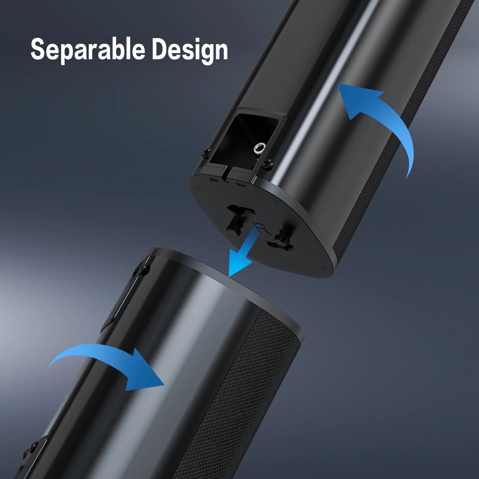 4.1Ch Sound Bar with Subwoofer, 120W Separable Sound Bar for TV, 2-In-1 Detachable Sound Bar with Usb/Aux/Coaxial/Optical/Hdmi/Bluetooth